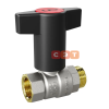 Кран Pride LD НВ 3/4" с пластиковой T-ручкой Pride полный проход бабочка